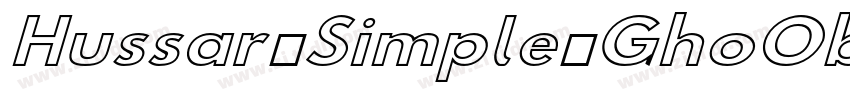 Hussar Simple GhoObl字体转换